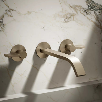 Kohler Components Wall-mount bathroom sink faucet spout with Ribbon design, 1.2 gpm K-T23888-BV - Plumbing Market