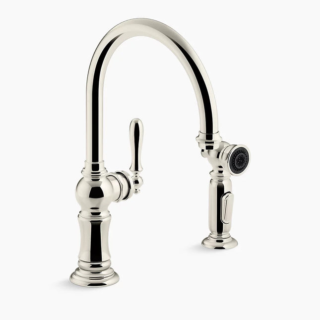 Kohler Artifacts Single-handle kitchen sink faucet with two-function sprayhead K-99262-SN - Plumbing Market