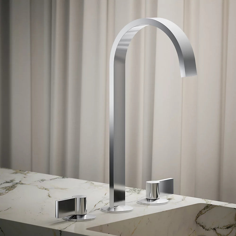 Kohler Components Bathroom sink faucet spout with Ribbon design, 1.2 gpm K-77966-CP - Plumbing Market