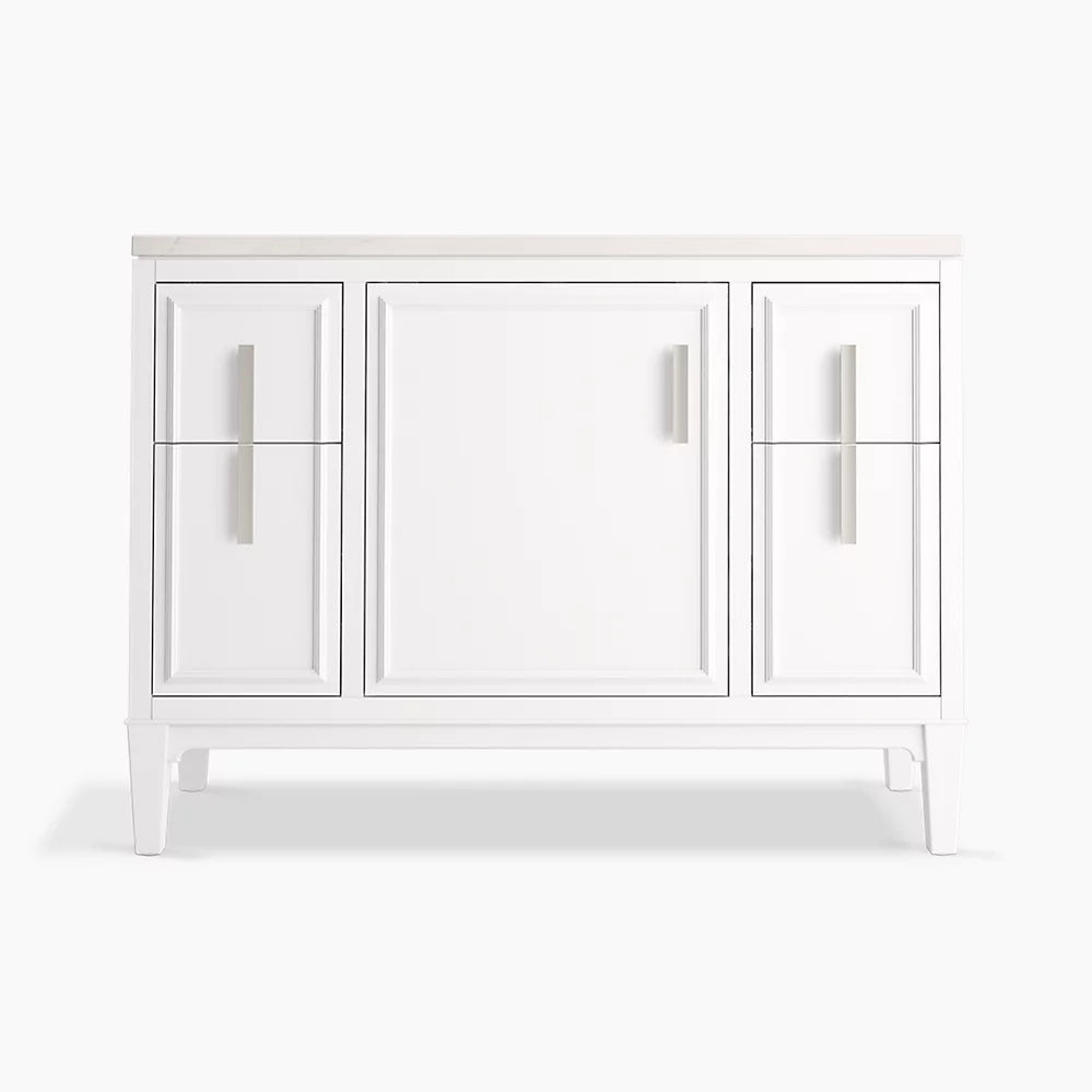 Kohler Southerk 48" bathroom vanity cabinet with sink and quartz top K-33546-ASB-0 - Plumbing Market