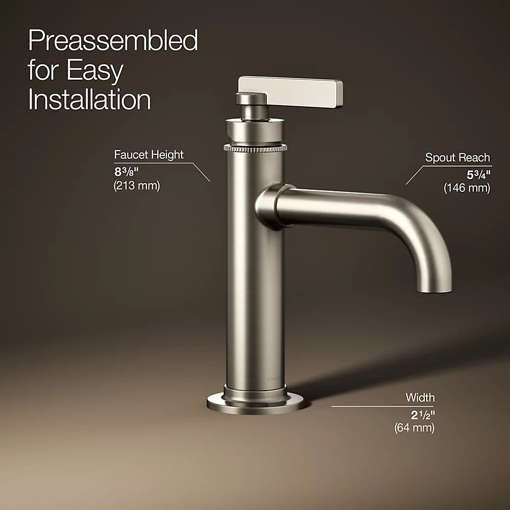 Kohler Castia by Studio McGee Single-handle bathroom sink faucet, 0.5 gpm K-35907-4N-BN - Plumbing Market