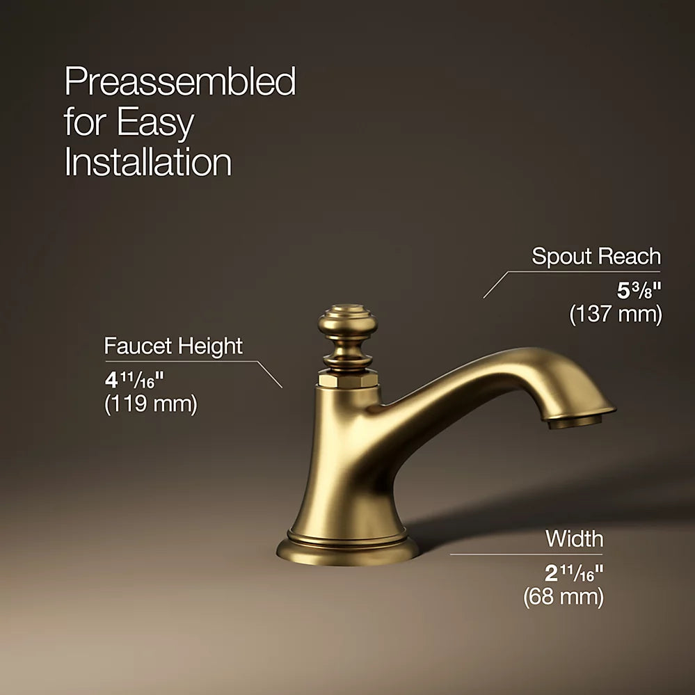 Kohler Artifacts with Bell design Bathroom sink faucet spout with Bell design, 1.2 gpm K-72759-2MB - Plumbing Market
