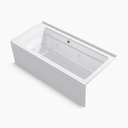 Kohler Archer 66" x 32" alcove Heated BubbleMassage air bath and whirlpool, right drain K-1949-XGHRA-0 - Plumbing Market