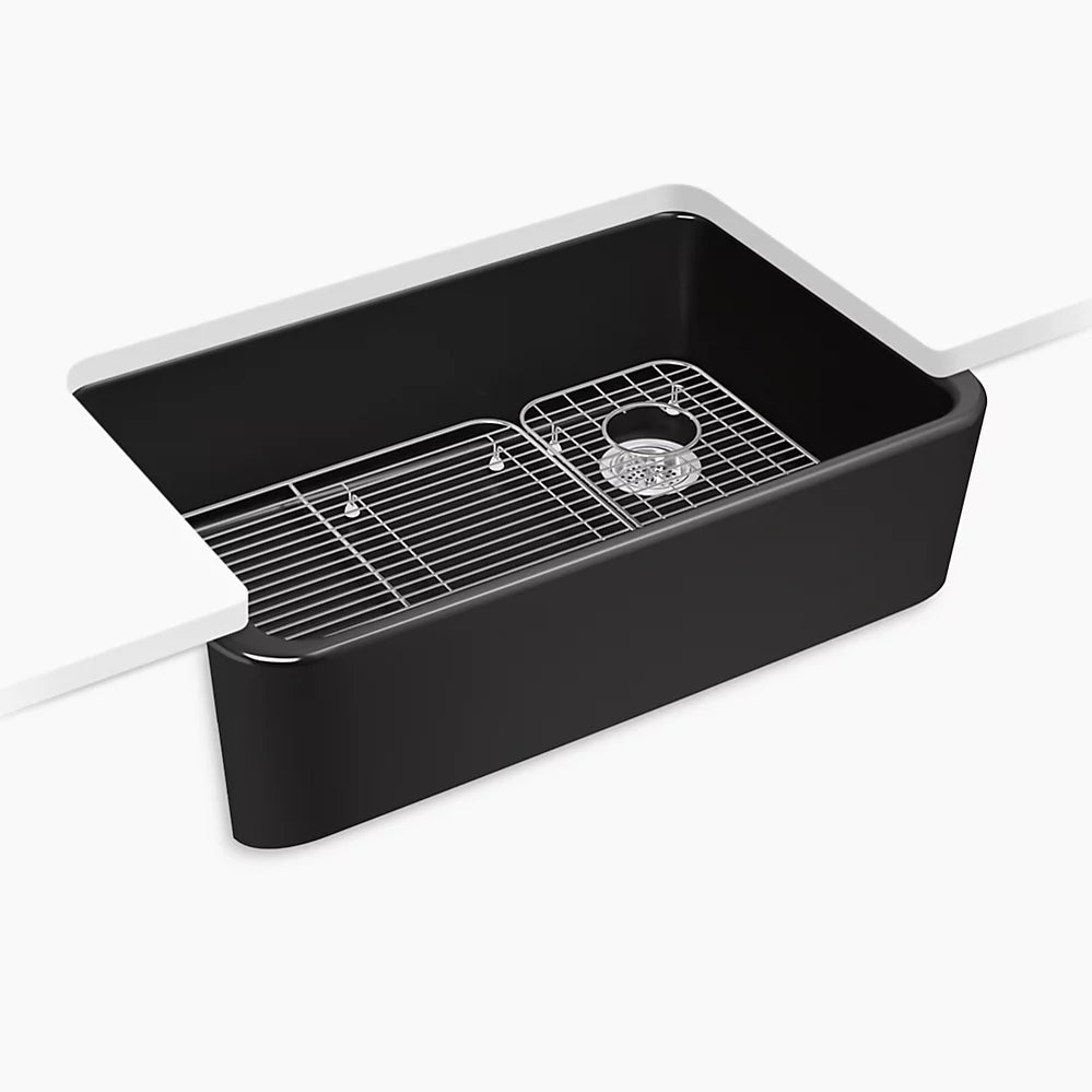 Kohler Ironridge 34" undermount single-bowl farmhouse kitchen sink K-24268-7 - Plumbing Market