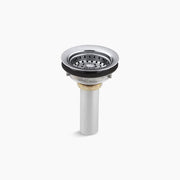 Kohler Stainless steel sink drain and strainer with tailpiece for 3-1/2" to 4" outlet K-8813-CP - Plumbing Market