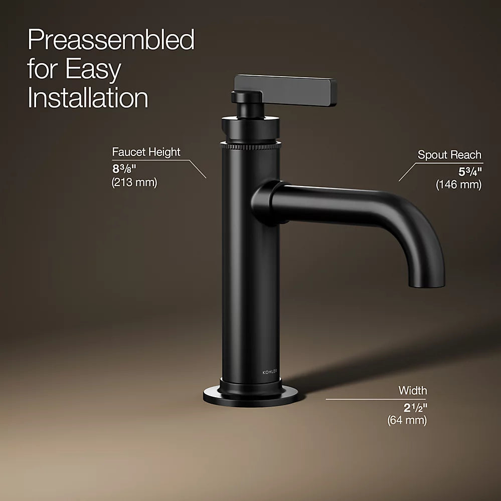 Kohler Castia by Studio McGee Single-handle bathroom sink faucet, 0.5 gpm K-35907-4N-BL - Plumbing Market