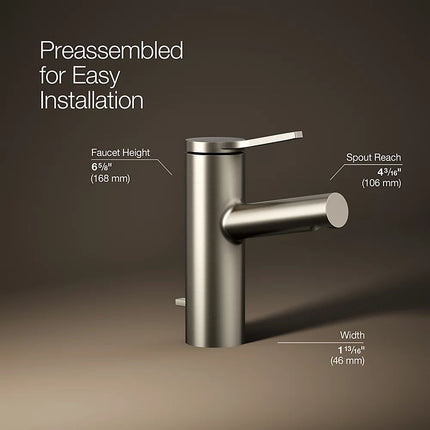 Kohler Elate Single-handle bathroom sink faucet, 1.2 gpm K-99491-4-BN - Plumbing Market