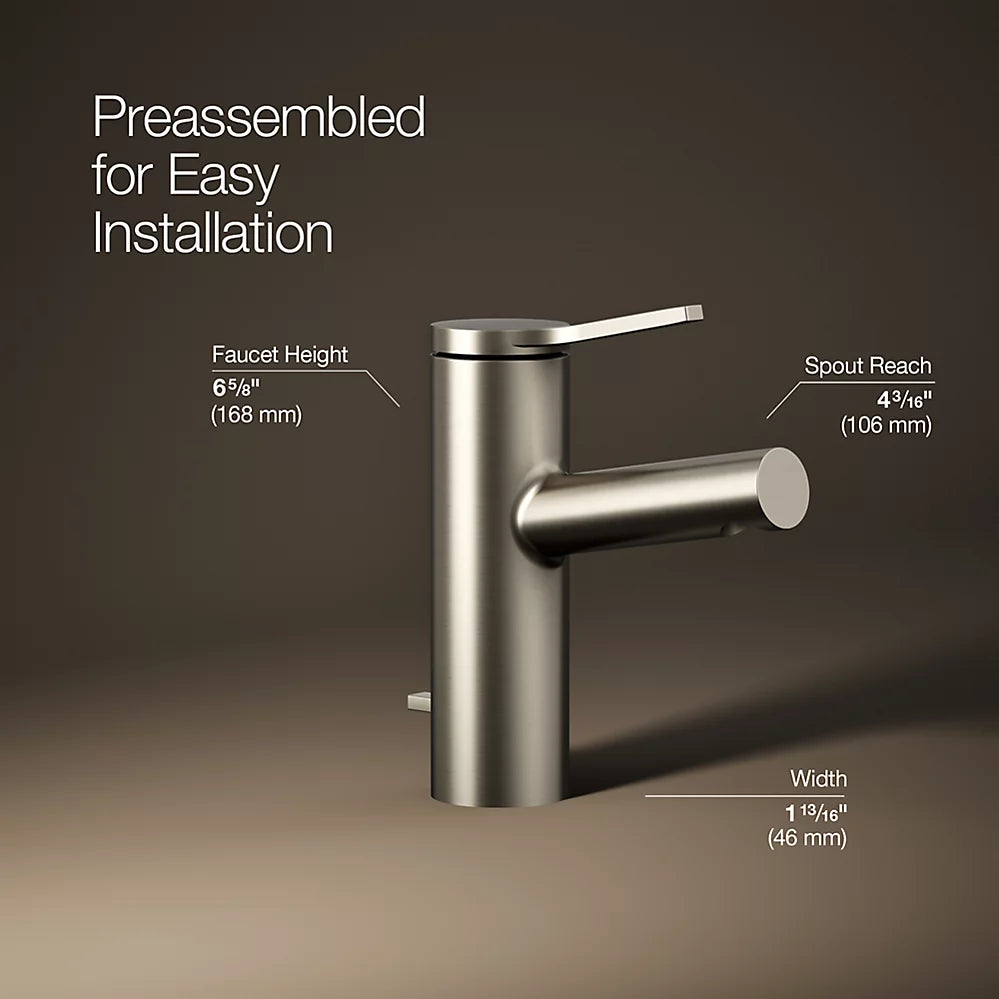 Kohler Elate Single-handle bathroom sink faucet, 1.2 gpm K-99491-4-BN - Plumbing Market