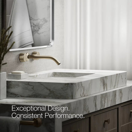 Kohler Components Wall-mount bathroom sink faucet Oyl handle trim K-T77981-8-BV - Plumbing Market