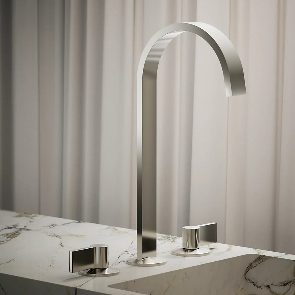 Kohler Components Bathroom sink faucet spout with Ribbon design, 1.2 gpm K-77966-SN - Plumbing Market