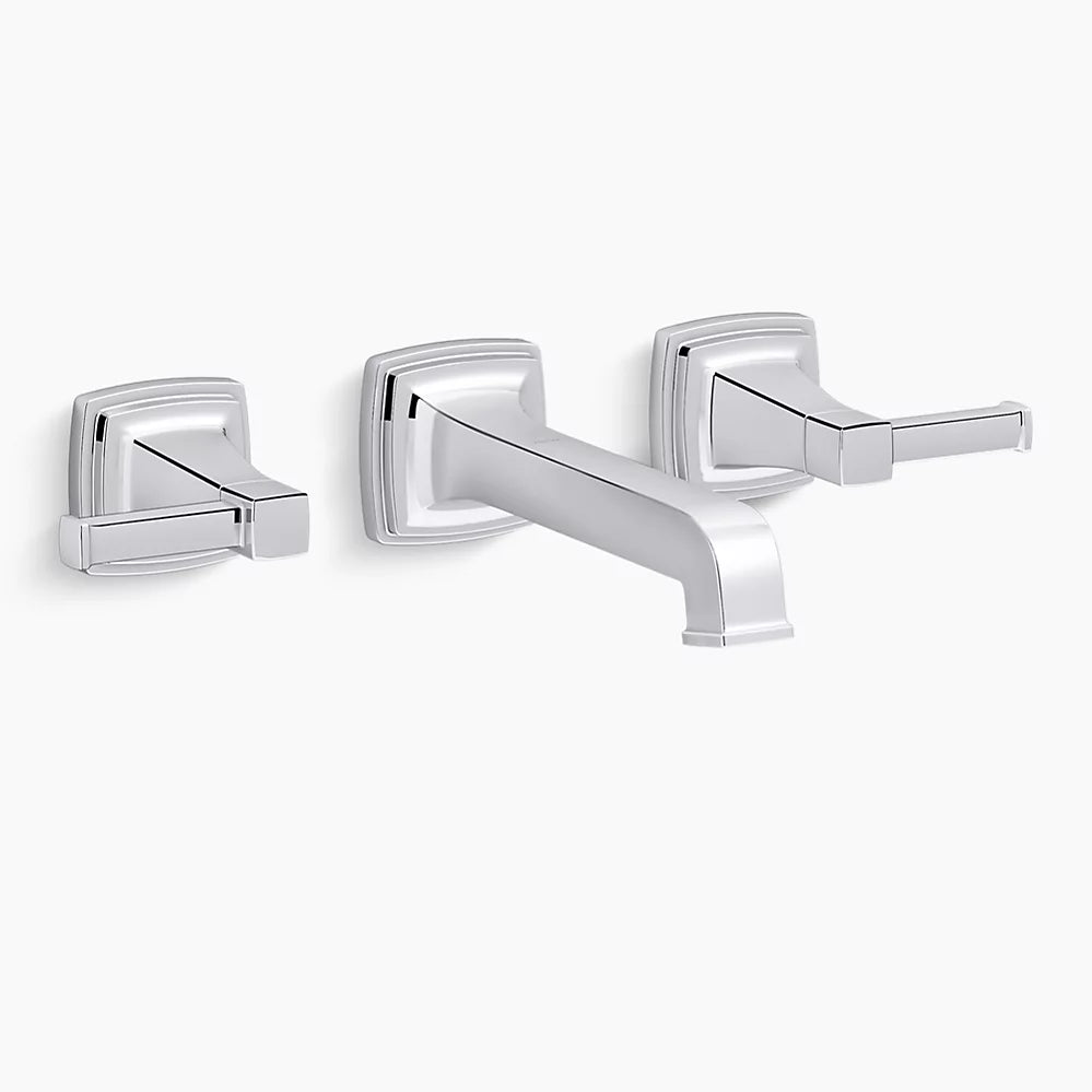 Kohler Riff Wall-mount bathroom sink faucet trim, 1.2 gpm K-T26432-4-CP - Plumbing Market