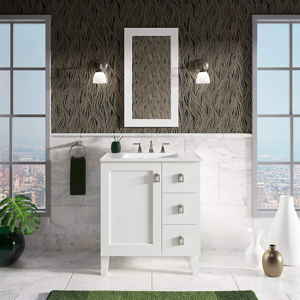 Kohler Poplin 30" bathroom vanity cabinet K-99530-LGR-1WA - Plumbing Market