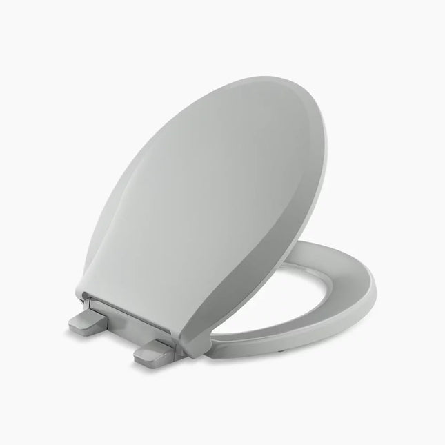 Kohler Cachet ReadyLatch Quiet-Close Round-Front Toilet Seat Ice Gray - Plumbing Market