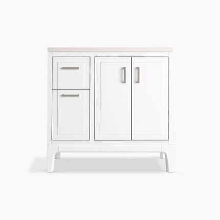Kohler Seer 36" bathroom vanity cabinet with sink and quartz top K-33553-ASB-0 - Plumbing Market