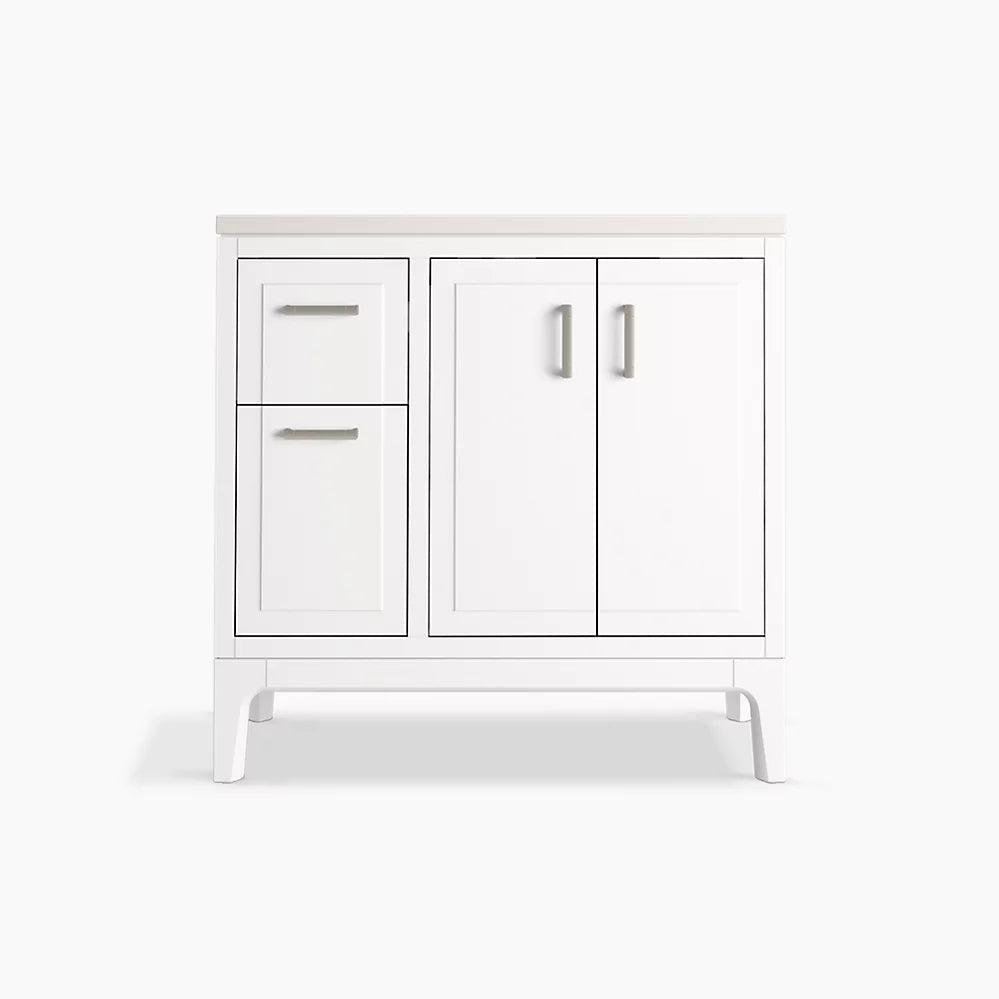Kohler Seer 36" bathroom vanity cabinet with sink and quartz top K-33553-ASB-0 - Plumbing Market