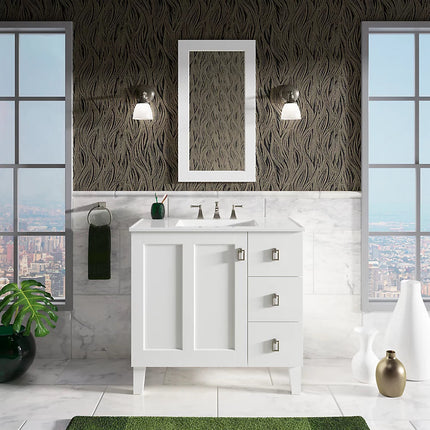 Kohler Poplin 36" bathroom vanity cabinet K-99533-LGR-1WA - Plumbing Market