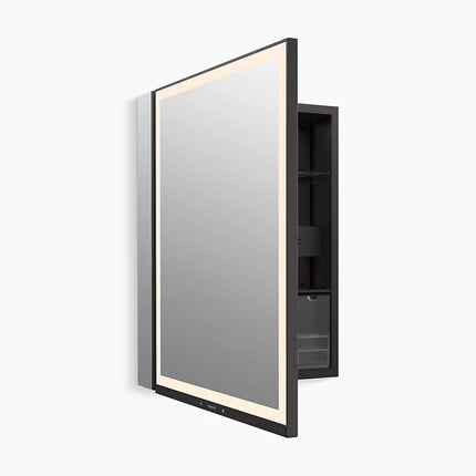 Kohler Collage 24" x 32" lighted framed medicine cabinet, left-hinged K-33690-L-NA - Plumbing Market
