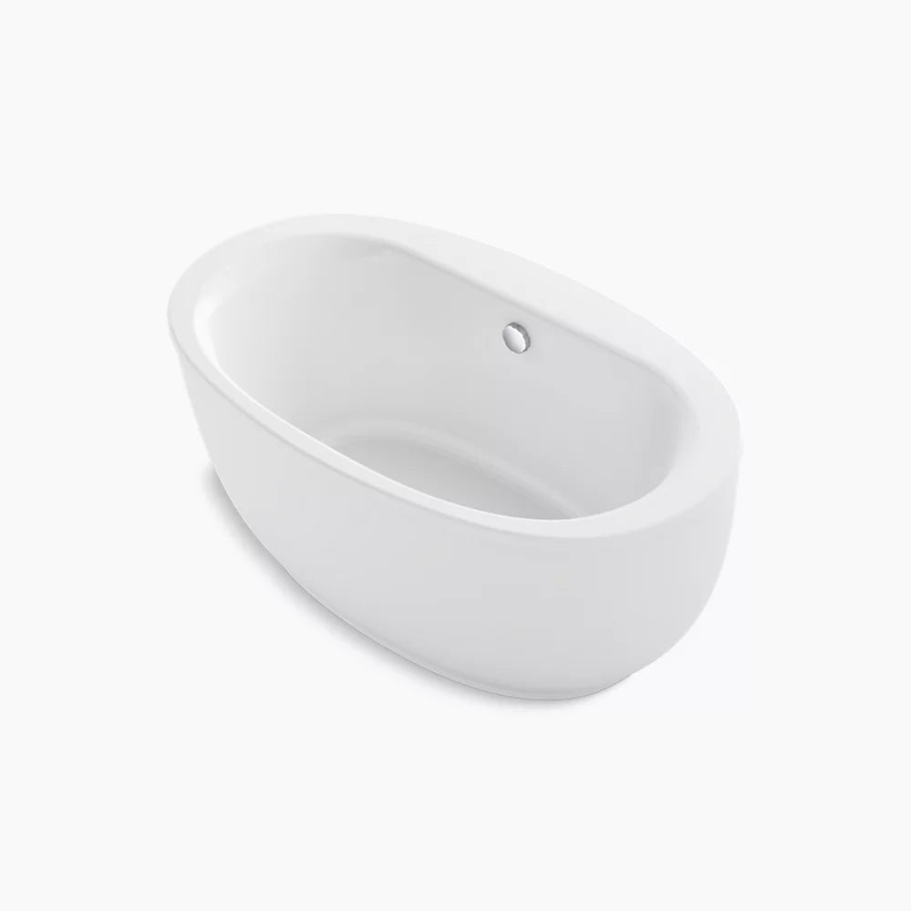 Kohler Sunstruck 60" x 34" freestanding bath with fluted shroud K-24002-0 - Plumbing Market