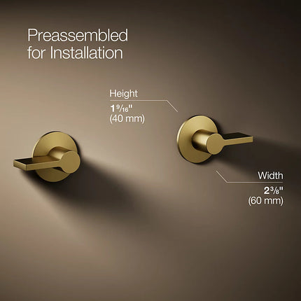 Kohler Components Wall-mount bathroom sink faucet Lever handle trim K-T77981-4-2MB - Plumbing Market
