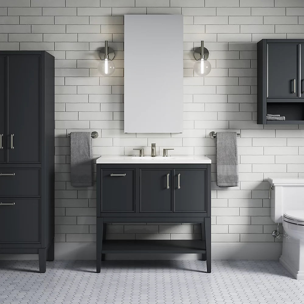 Kohler Winnow 24" x 28" wall cabinet K-33583-ASB-1WX - Plumbing Market