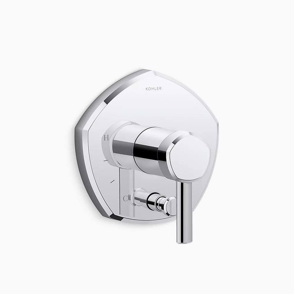 Kohler Occasion Rite-Temp Vlv Trm W/Div T27044-4-CP - Plumbing Market