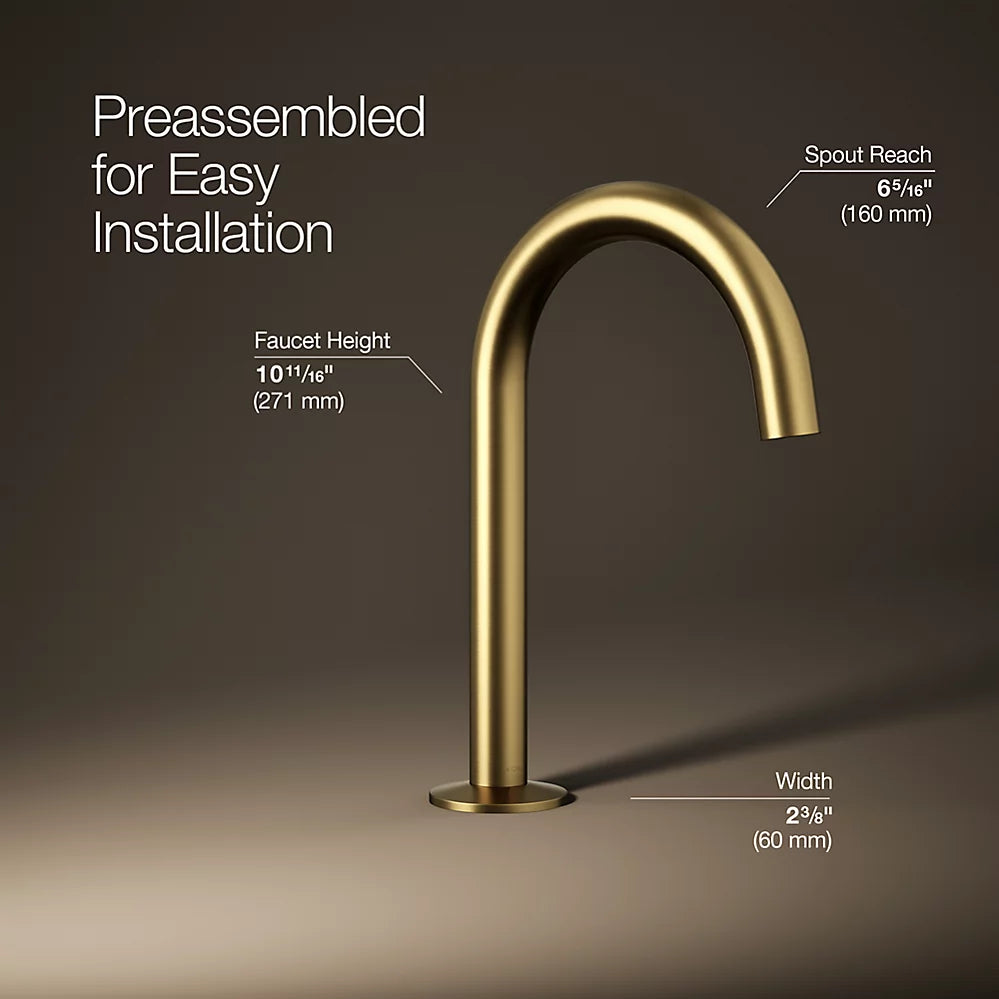 Kohler Components Bathroom sink faucet spout with Tube design, 1.2 gpm K-77967-2MB - Plumbing Market