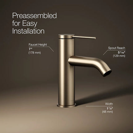 Kohler Components Single-handle bathroom sink faucet, 1.2 gpm K-77958-4A-BV - Plumbing Market