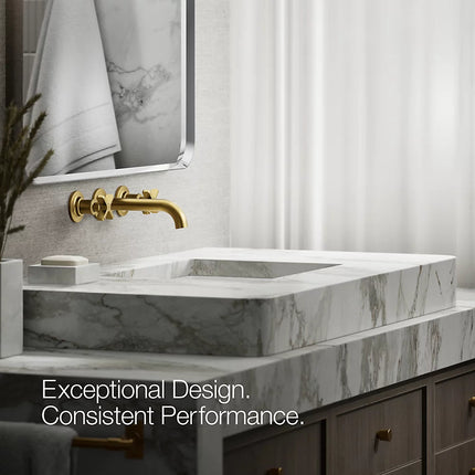 Kohler Castia by Studio McGee Wall-mount bathroom sink faucet trim, 1.2 gpm K-T35909-3-2MB - Plumbing Market