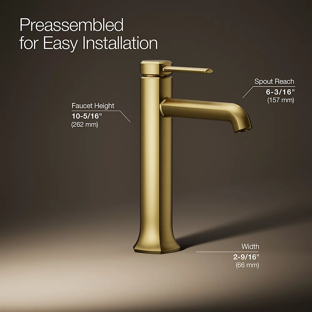 Kohler Occasion Tall single-handle bathroom sink faucet, 1.2 gpm K-27003-4-2MB - Plumbing Market