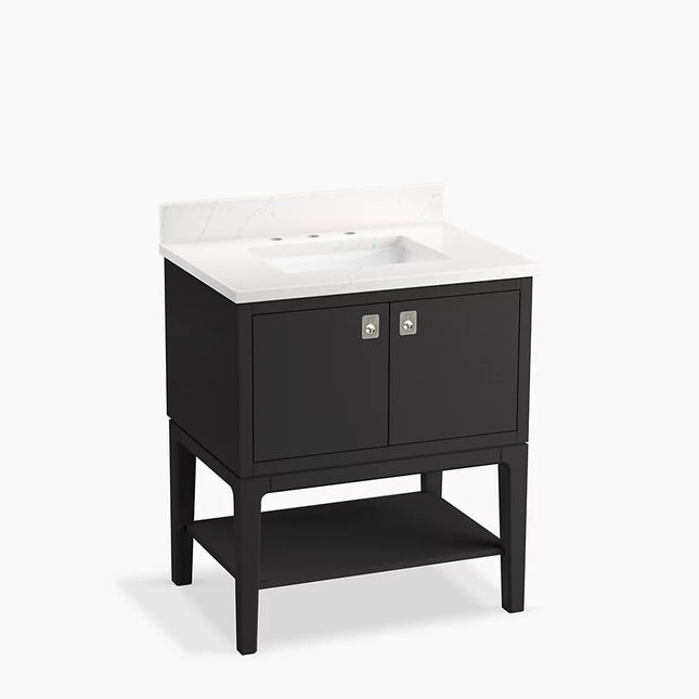 Kohler Seagrove by Studio McGee 30" bathroom vanity cabinet with sink and quartz top K-35025-DWG - Plumbing Market