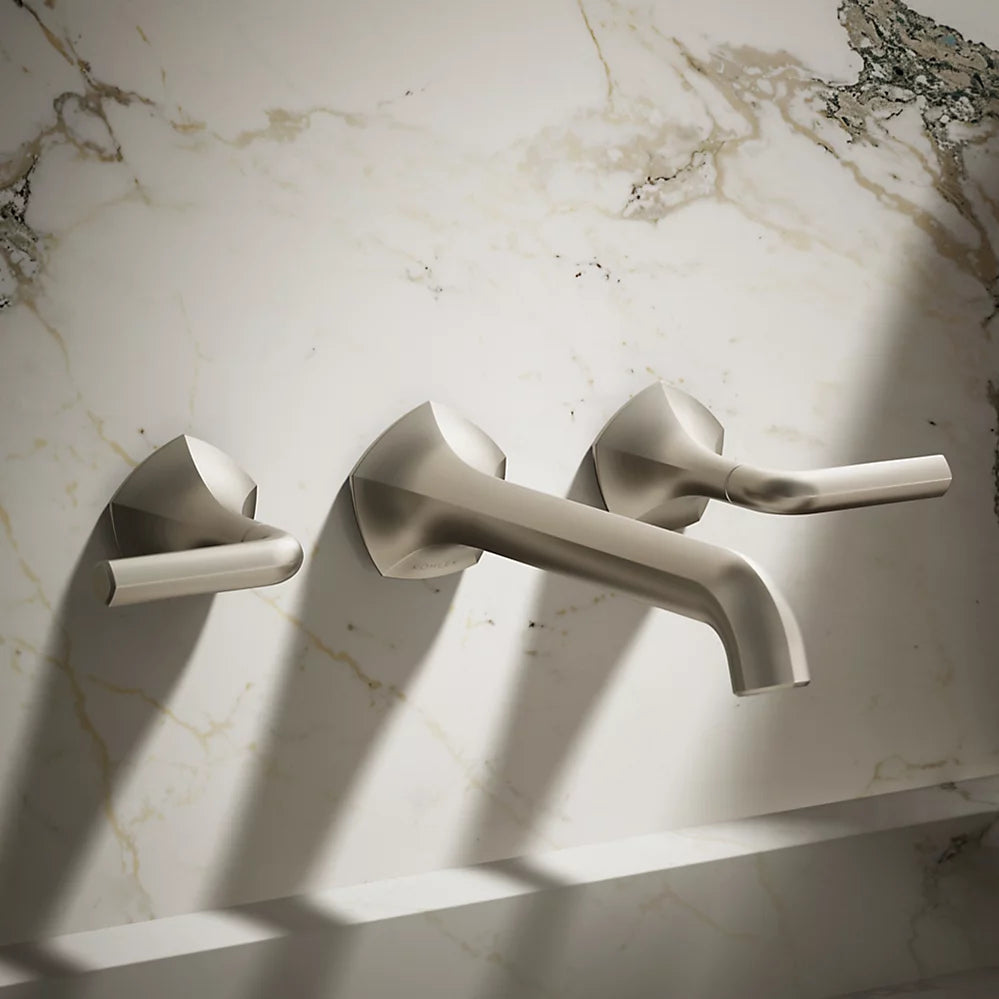 Kohler Occasion Wall-mount bathroom sink faucet Lever handle trim, 1.2 gpm K-T27013-4-BN - Plumbing Market