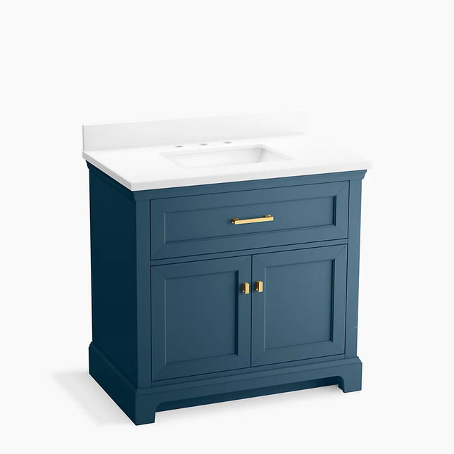 Kohler Charlemont 36" bathroom vanity cabinet with sink and quartz top K-29261-BD1-TDB - Plumbing Market