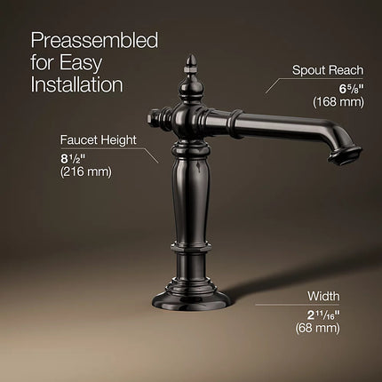 Kohler Artifacts Bathroom sink faucet spout with Column design, 1.2 gpm K-72760-TT - Plumbing Market