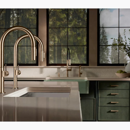 Kohler Components Pull-down kitchen sink faucet with two-function sprayhead K-28268-BL - Plumbing Market