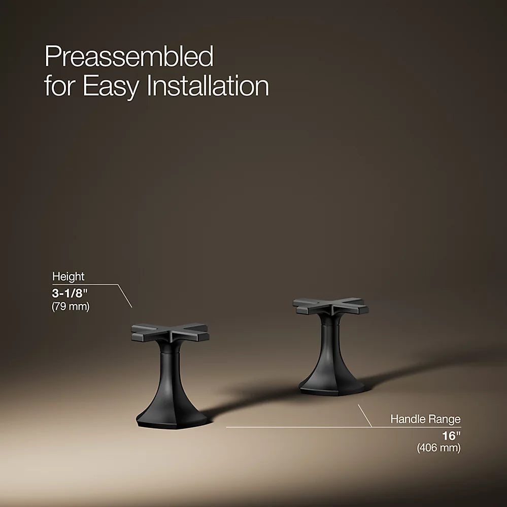 Kohler Occasion Cross bathroom sink faucet handles K-27010-3-BL - Plumbing Market