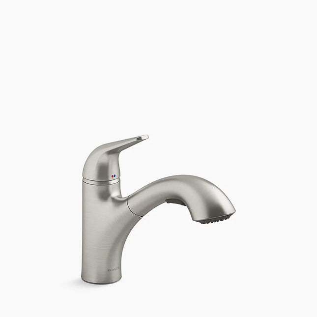 Kohler Jolt Pull-out kitchen sink faucet with two-function sprayhead K-30612-VS - Plumbing Market