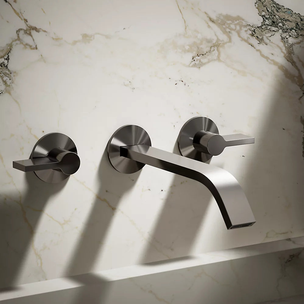 Kohler Components Wall-mount bathroom sink faucet spout with Ribbon design, 1.2 gpm K-T23888-TT - Plumbing Market