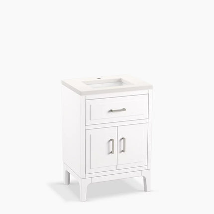 Kohler Seer 24" bathroom vanity cabinet with sink and quartz top K-33551-ASB-0 - Plumbing Market