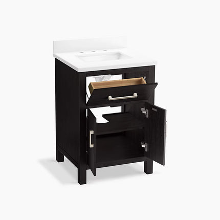 Kohler Kresla 24" bathroom vanity cabinet with sink and quartz top K-40637-BD1-BWK - Plumbing Market