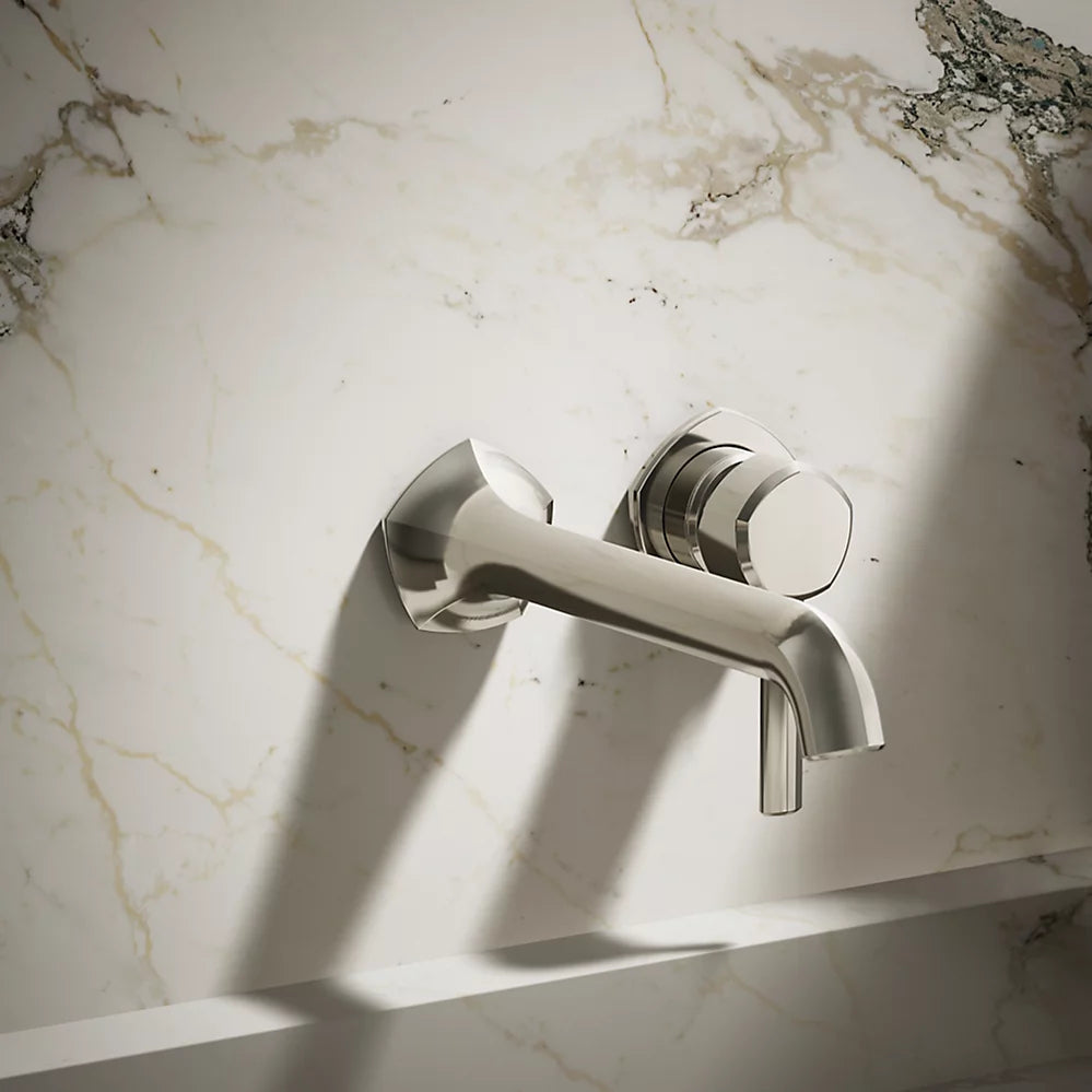Kohler Occasion Wall-mount bathroom sink faucet spout with Straight design, 1.2 gpm K-T27011-ND-SN - Plumbing Market