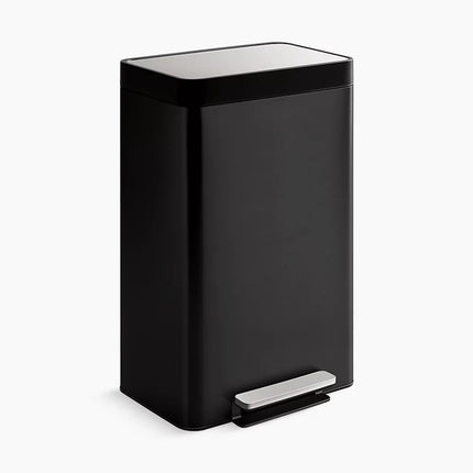 Kohler 13-gallon stainless steel step trash can K-20940-BST - Plumbing Market
