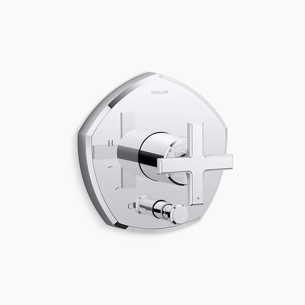 Kohler Occasion Rite-Temp Vlv Trm W/Div T27044-3-CP - Plumbing Market