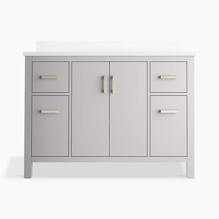 Kohler Kresla 48" bathroom vanity cabinet with sink and quartz top K-40640-BD1-AGA - Plumbing Market