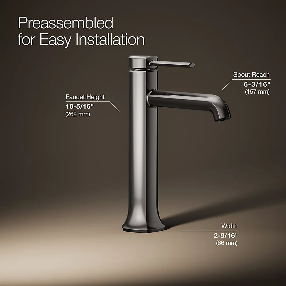 Kohler Occasion Tall single-handle bathroom sink faucet, 0.5 gpm K-27003-4N-TT - Plumbing Market