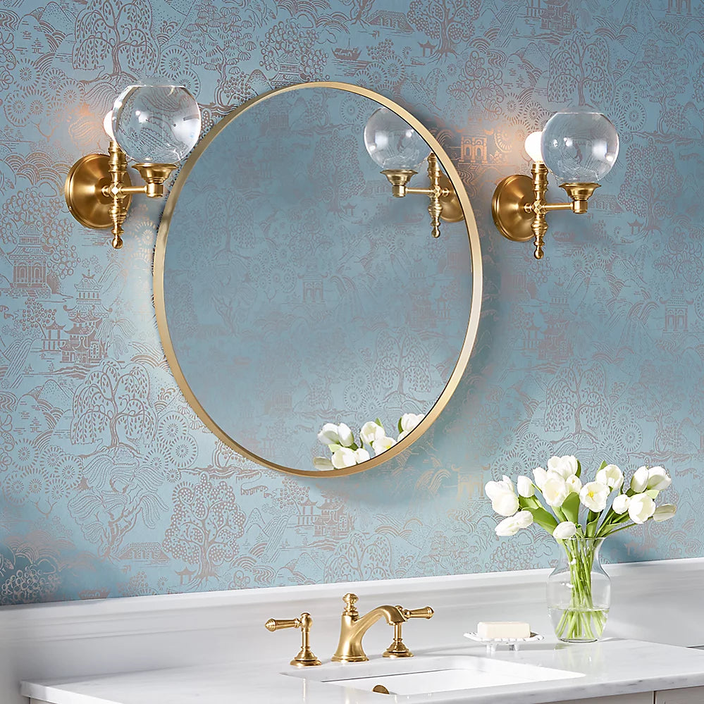 Kohler Essential 28" round framed mirror K-26050-BGL - Plumbing Market