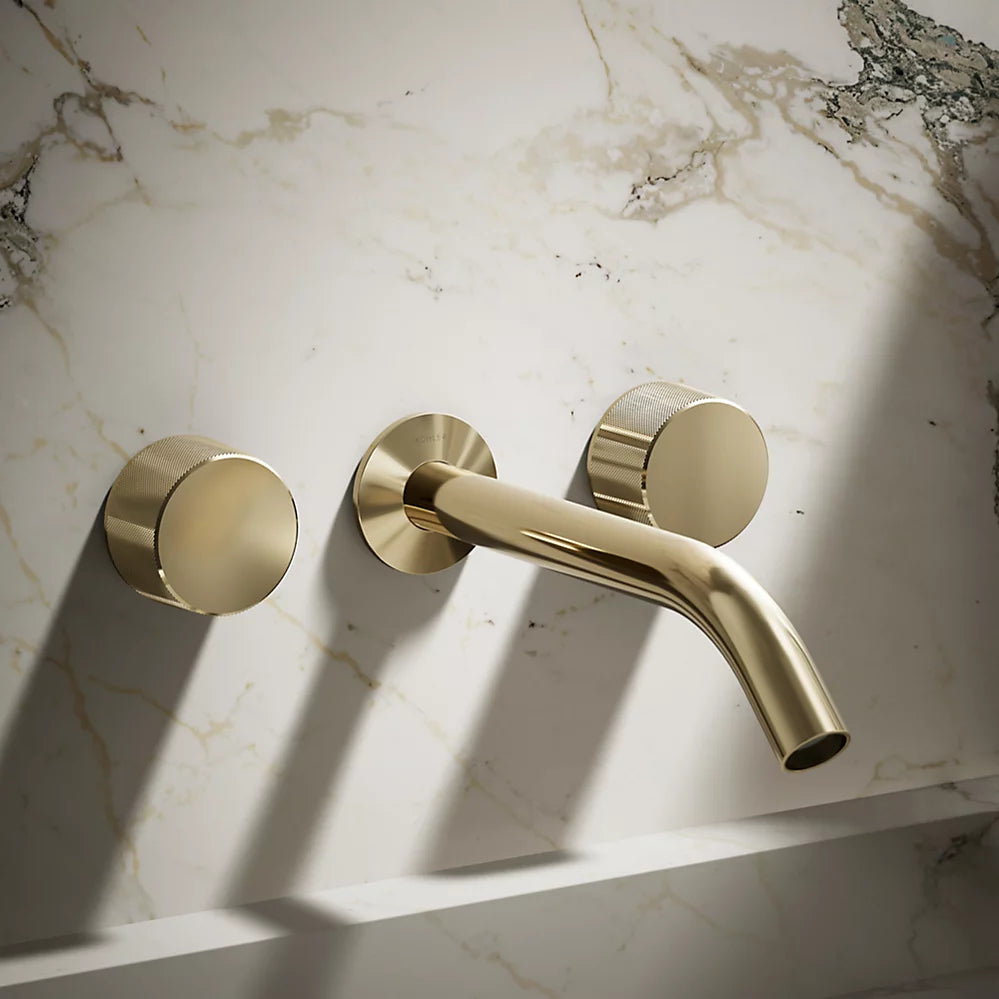 Kohler Components Wall-mount bathroom sink faucet Oyl handle trim K-T77981-8-AF - Plumbing Market