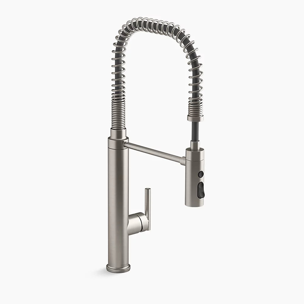 Kohler Purist Semi-professional kitchen sink faucet with three-function sprayhead K-24982-VS - Plumbing Market