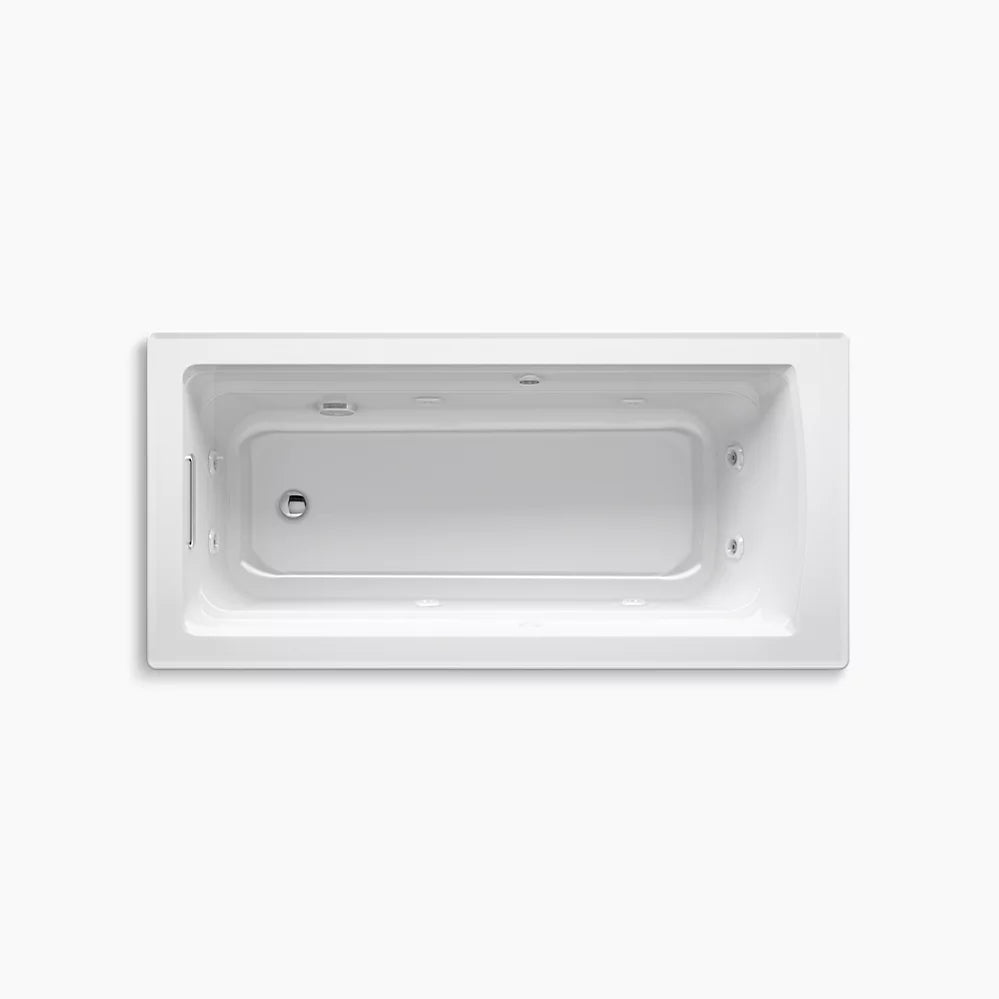 Kohler Archer 66" x 32" drop-in Heated BubbleMassage air bath with whirlpool K-1949-XHGH-0 - Plumbing Market
