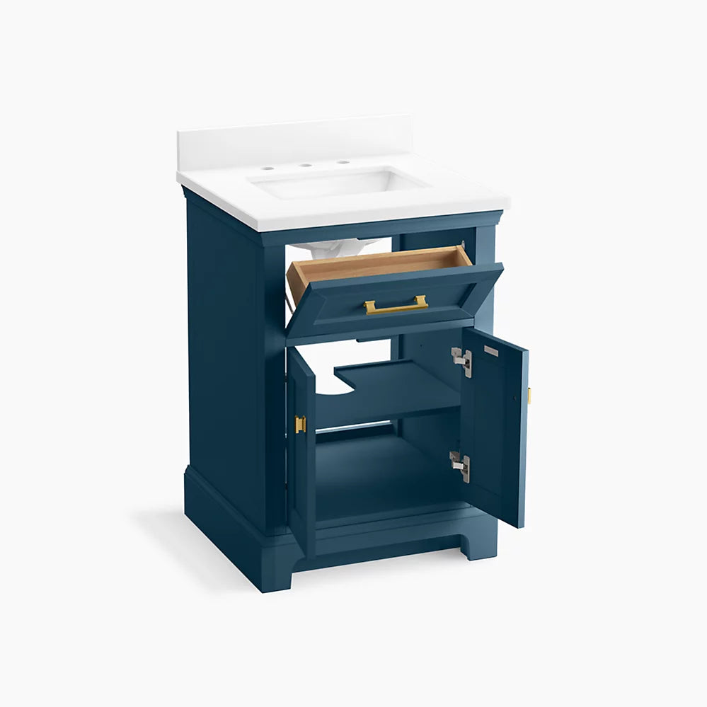 Kohler Charlemont 24" bathroom vanity cabinet with sink and quartz top K-29259-BD1-TDB - Plumbing Market