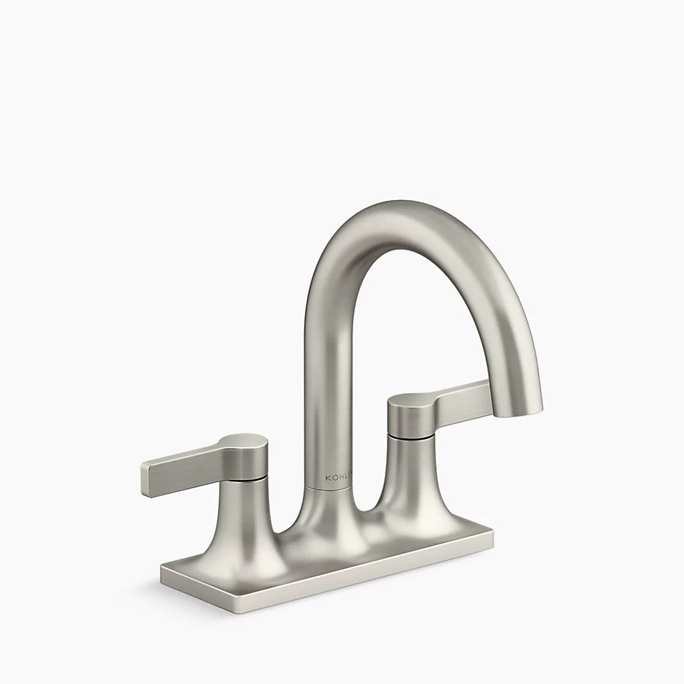 Kohler Venza Centerset bathroom sink faucet, 0.5 gpm K-28124-4N-BN - Plumbing Market